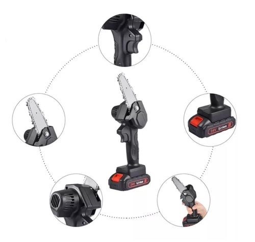 MINI MOTOSIERRA INHALAMBRICA 2 BATERIAS